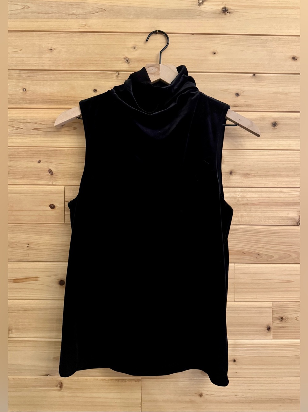 Lauren Ralph Lauren Medium Sleeveless Velvet Cowlneck Turtleneck Blouse Top